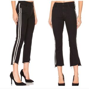 Mother Crop Step-Hem Fray Jeans in Guilty Racer